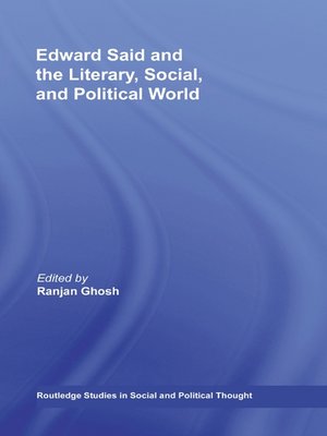cover image of Edward Said and the Literary, Social, and Political World